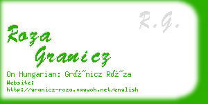 roza granicz business card